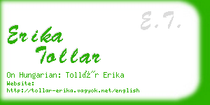 erika tollar business card